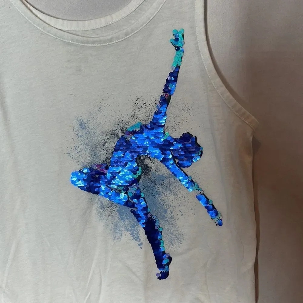 Justice Active Sequins Dance Tassel Tank Top. Size 12.‎